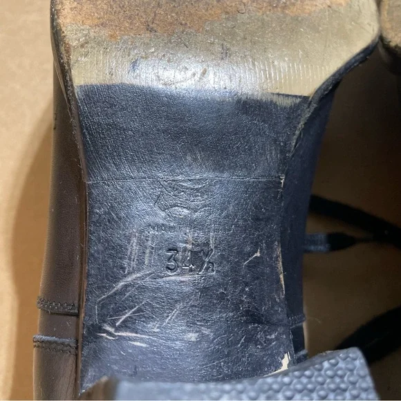 Varda Black Leather Heels - Picture 8 of 12